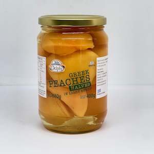 DELPHI Greek Peach Halves in Light Syrup 680g