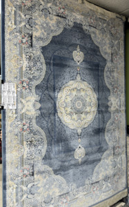 Abadis Dark Blue Traditional Area Rug