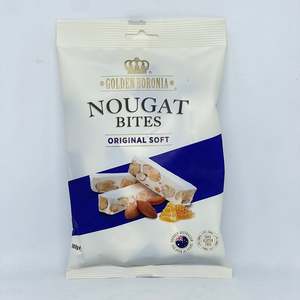 Sweets Desserts: GOLDEN BORONIA Nougat Bites Original Soft 100g