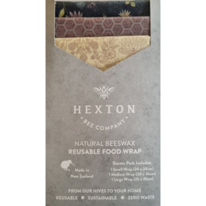 Mothers Day Gift Ideas: Bee Royale Beeswax Reusable Food Wrap - Starter Pack