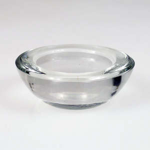 Candle Holders: Round Glass Tealight Candle Holder
