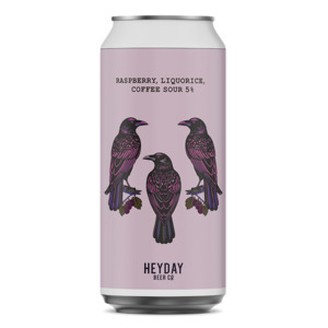 Products: Raspberry Licorice & Coffee sour 440ml Heyday Beer