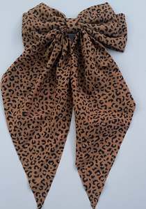 Leopard Bow Hair Clip