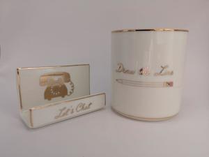 Office: Pencil Cup and Card Holder Combo