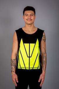 Classic Men's Muscle Singlet Yellow [Hi-Vis]