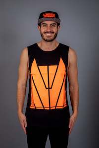 Classic Men's Muscle Singlet Orange [Hi-Vis]