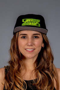 Hat: HVT Flat Peak Hat Black/Yellow [Hi-Vis]