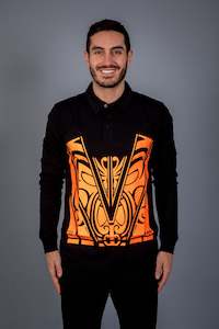 Maori L/S Men's Collared Polo Orange [Hi-Vis]