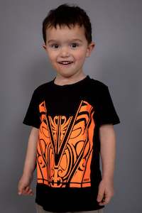 Tees: Maori Kid's T-Shirts Orange [Hi-Vis]