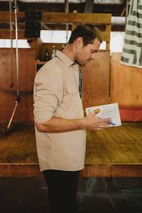 mens: Albie Workshirt in Tan