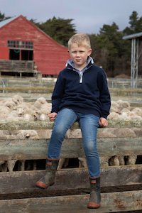 Childrens Jumpers: Georgie 1/4 Zip with Stripe