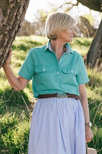 Womens Workshirts: Alice Workshirt in Teal