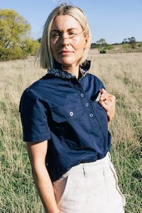 Womens Workshirts: Alice Workshirt in Navy