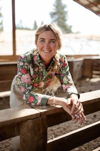 Womens Workshirts: Heidi Workshirt in Green Floral