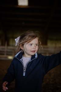 Georgie 1/4 Zip with Chambray