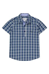 Charlie Shirt in Navy and Green Check