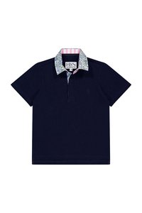 Childrens Shirts: Freddie Polo in Navy with Floral