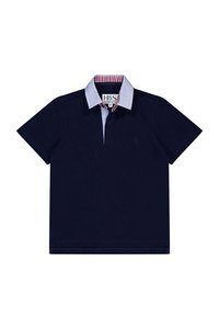 Childrens Shirts: Freddie Polo in Navy with Check