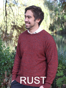 Mens Plain Crew Neck Jumper (9812) possum merino