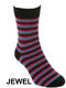 Multi Stripe Sock (9953) possum merino
