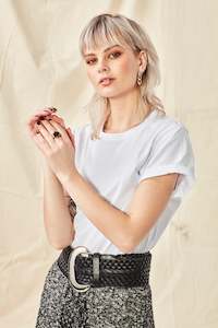 Belts: WIDE WEAVE BELT