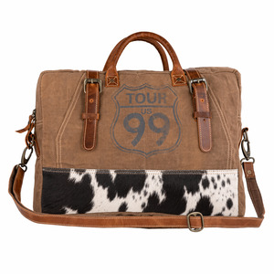 Cowhide Bags: Bronwyn Laptop Bag - UNISEX
