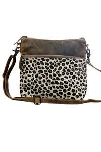 Cowhide Bags: Fee- Aged Leather Shoulder Bag