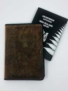 Accessories: Aged Leather Passport Holder
