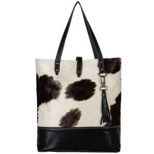 Totes: Faye - B & W Cowhide Tote