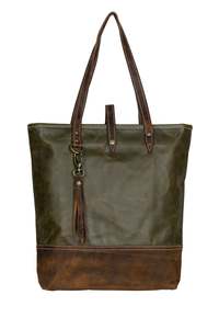 Hunter Green Leather Tote