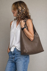 Ally - Rich Mushroom - Italian Leather
