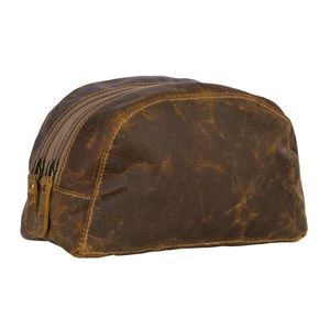 Aged Leather Toilet Bag