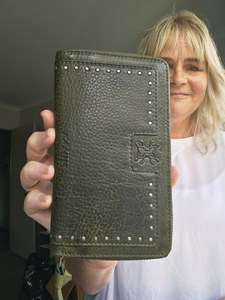 Cowhide Bags: Olive - Leather Wallet