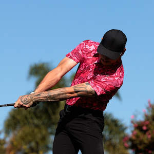 Mens Polos: MEN'S SUNDAY PINK POLO