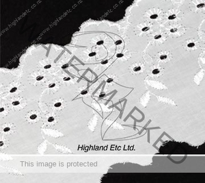 Broderie Anglaise Lace - Leaf » Highland, Fabric, Ribbon & Elastic Highland Etc