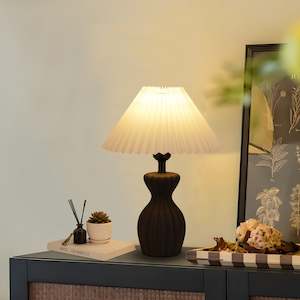 French Elegant Ceramic Desk/Bedside/Table Lamp Black LED