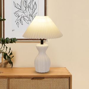 French Elegant Ceramic Desk/Bedside/Table Lamp White LED