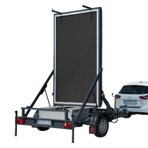 Products: Event Trailer Lift - LED Sign Display on Wheels Highway 1