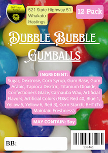 Sweets & Chocolates: Dubble Bubble Gumballs 12 Pack
