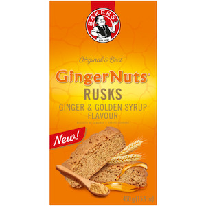 Rusks: Bakers Gingernut Rusks 450g