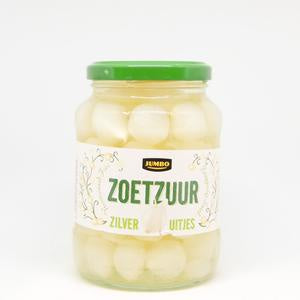 Pickles & Preserves: Jumbo Zoetzuur Silver Onions 320g