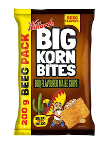 Chips: Willards Big Korn Bites BBQ PARTY PACK 200g