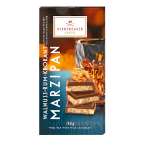 Niederegger Walnut & Rum Marzipan Chocolate Bar 110g