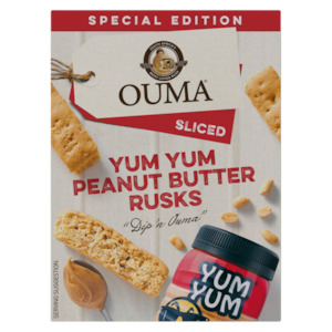 Ouma Rusks Sliced Yum Yum Peanut Butter 450g