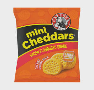 Chips: Bakers Mini Cheddars - Bacon 33g