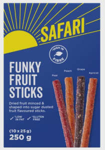 Safari Fruit Sticks Box (10x25g) 250g
