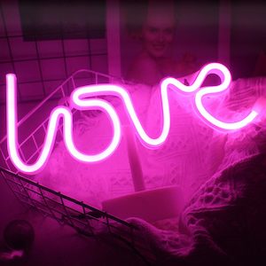 Neon Light: Love Neon Light with Stand Base (Pink) (USB+Battery)