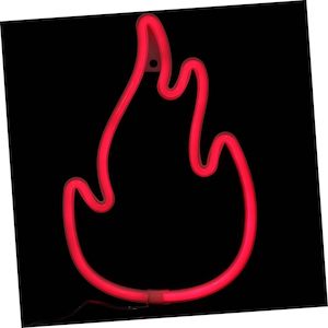 Flame Neon Light (Red) (USB+Battery) (Hanging)