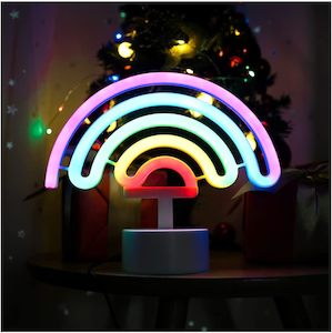Rainbow Neon Light with Stand Base (USB+Battery)