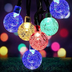50 LED Bubble Solar String Lights (Colour)